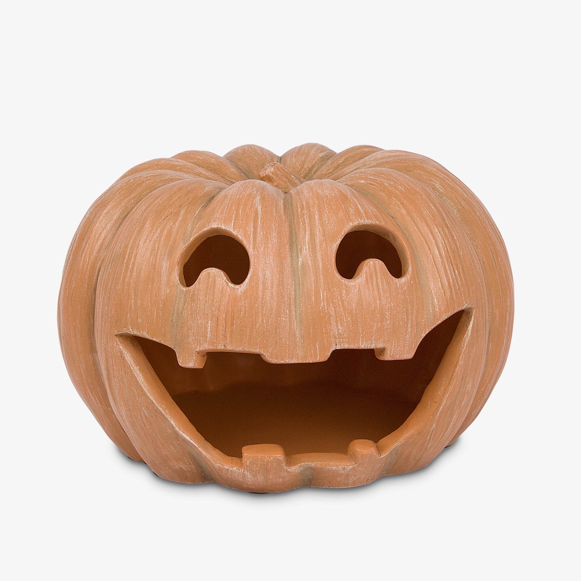 Orange Jack-o'-lantern Pumpkin Tealight Holder