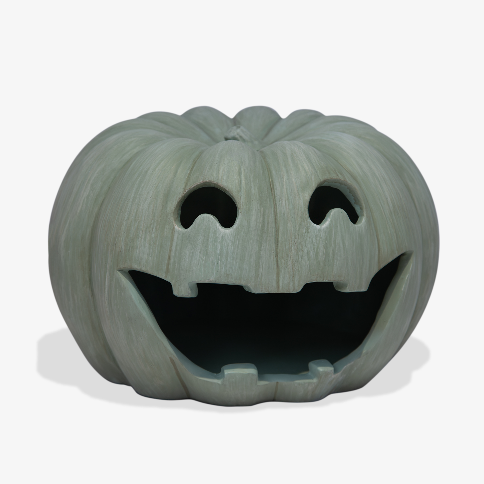 Sage Jack-o'-lantern Pumpkin Tealight Holder