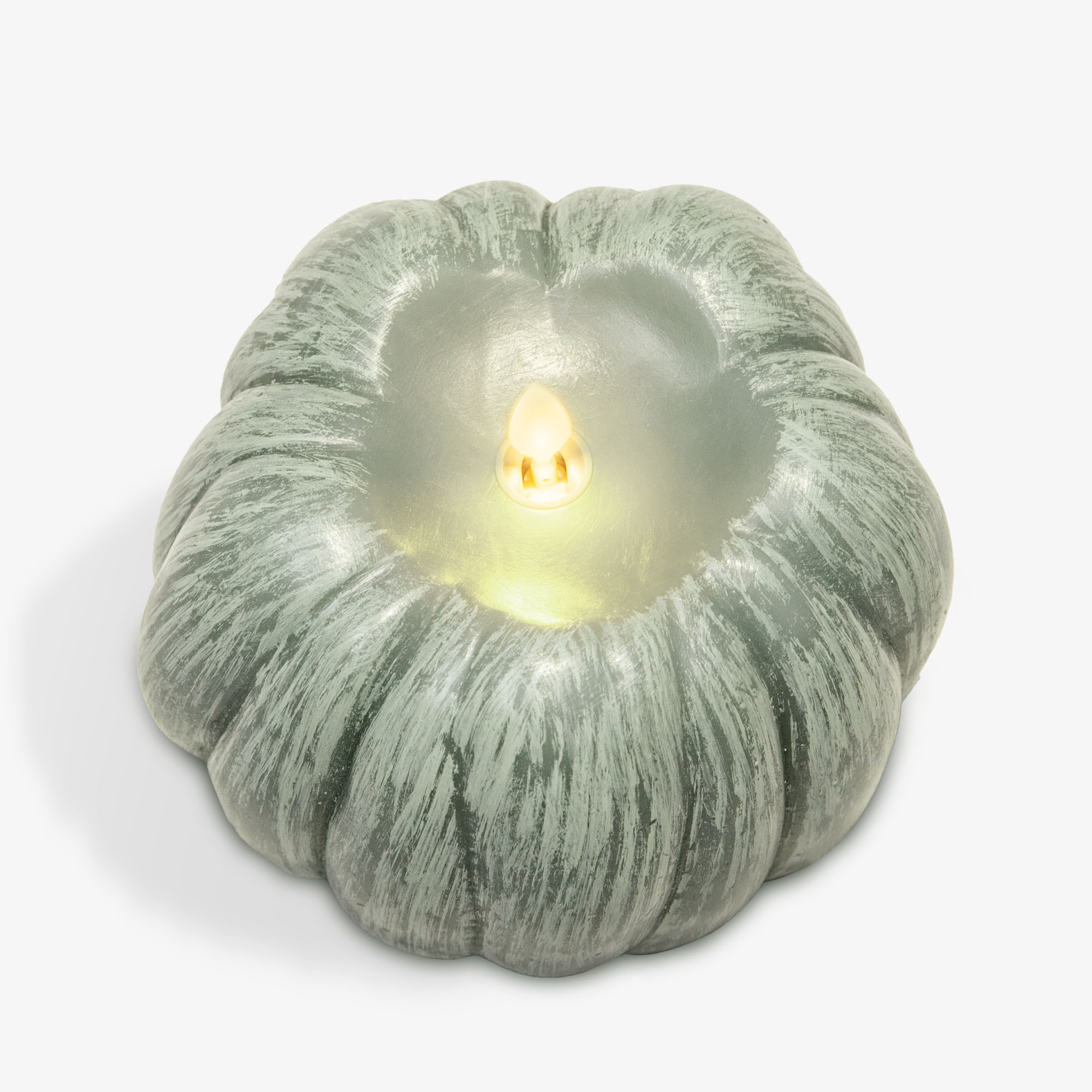 Iceberg Green Flameless Candle Pumpkin