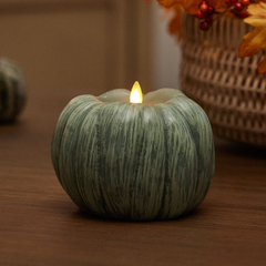 Iceberg Green Flameless Candle Pumpkin